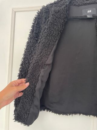 Chaqueta borrego H&M negra