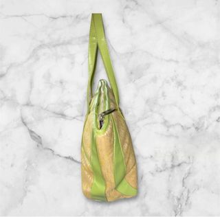 Bolso Carolina Herrera verde y dorado