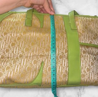 Bolso Carolina Herrera verde y dorado