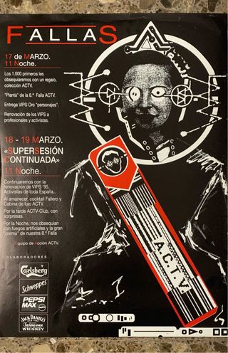 Cartel Fallas ACTV 1995