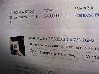 CPU AMD Ryzen 7 9800X3D