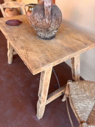 Antigua Mesa Castellana Madera y Metal