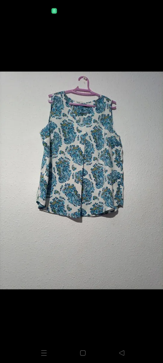 Camisa M fresquita estampado paisley