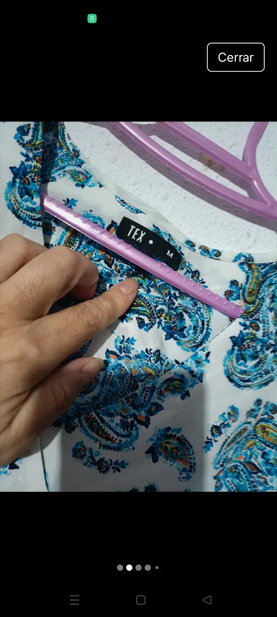 Camisa M fresquita estampado paisley