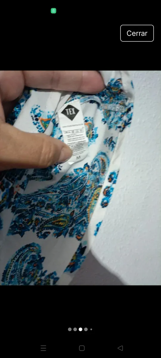 Camisa M fresquita estampado paisley