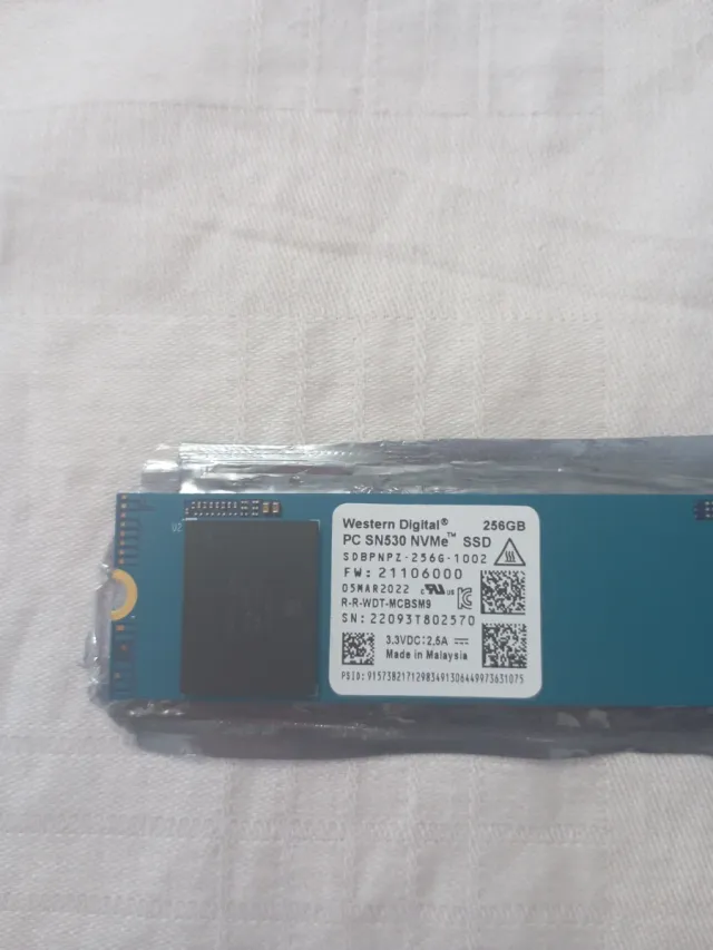 SSD Western Digital 256GB NVMe