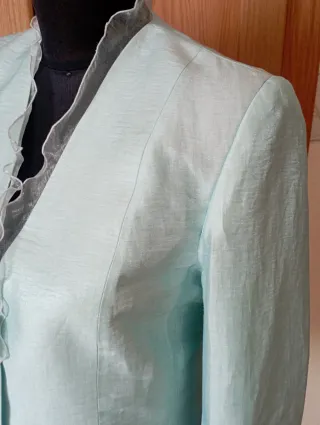 Blazer Ceremonia Verde Agua Vintage
