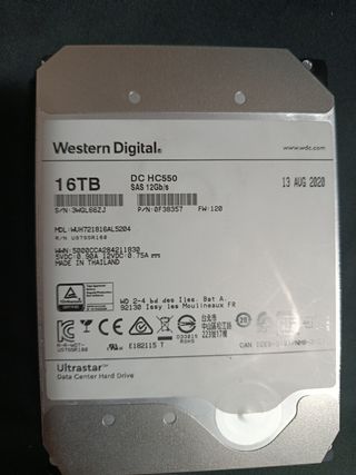 Disco 16TB WD SAS Y PLACA SAS PARA PC
