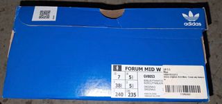 Zapatillas Adidas Forum Mid Negras y Azules 38 2/3