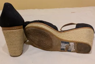 Sandalias Tommy Hilfiger Esparto Negras Marrones