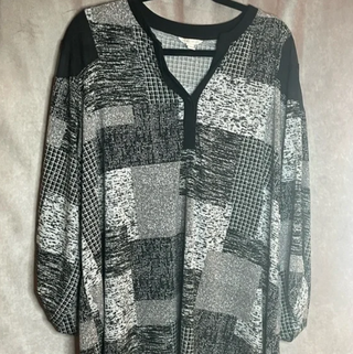 Túnica estampada negra de Cato