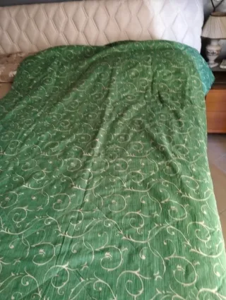 Piumino letto singolo verde