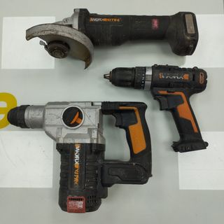 Herramientas Eléctricas Lote Worx Martillo Taladro Y Amolad