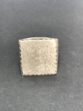 Anillo sello plata liso cuadrado
