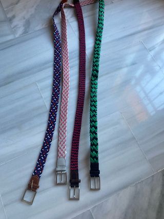 Cinturones caballero trenzados