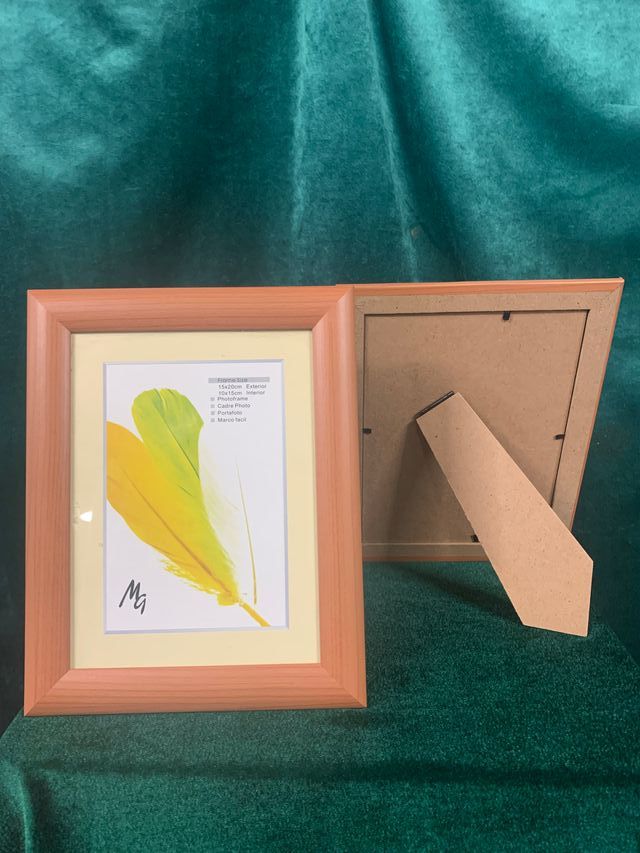 2 MARCOS MADERA CON CRISTAL FOTOS 10X15