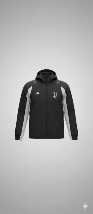Chaqueta Adidas Juventus Negra y Gris