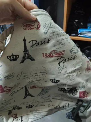 Bolsa grande París tela estampada