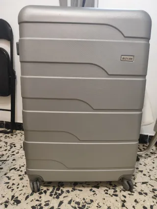 Maleta Grande 4 Ruedas ROYAN Plata