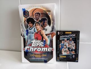 Cajas baloncesto Topps Chrome y NBA Revolution