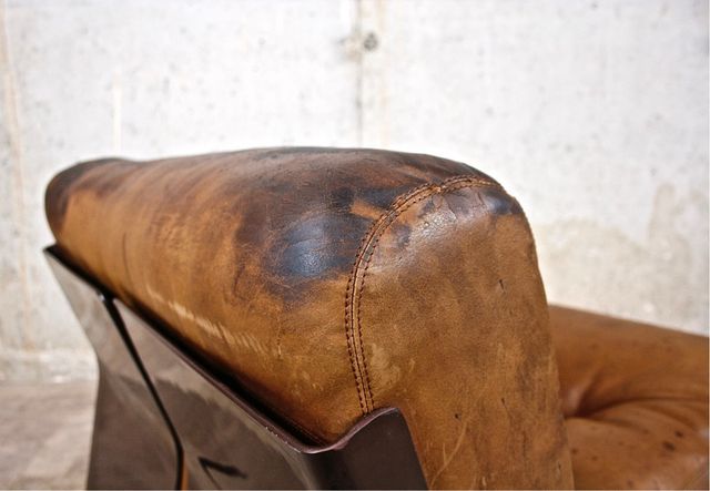 BUTACA SILLON PIEL AMANTA MARIO BELLINI