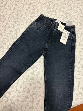 Pantalones Zara Azul Talla 34