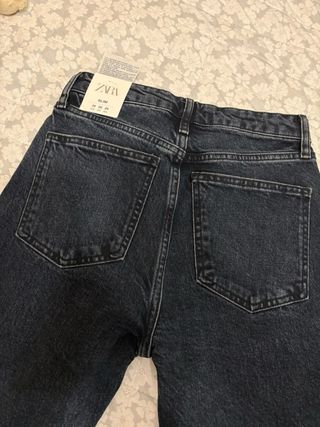 Pantalones Zara Azul Talla 34