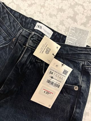 Pantalones Zara Azul Talla 34