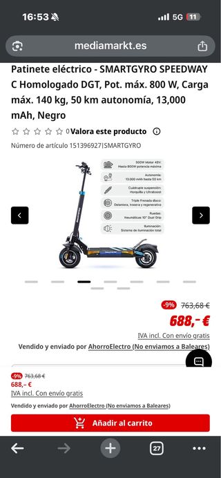 Patinete Eléctrico SMARTGYRO SPEEDWAY C