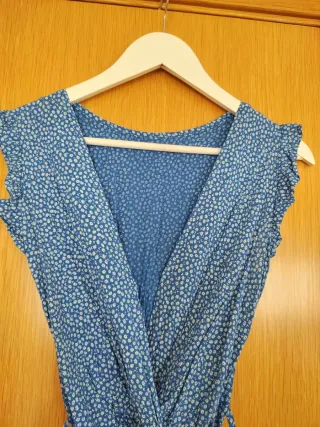 Vestido Verano Azul Flores Talla S