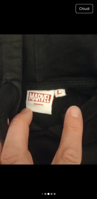 Felpa Marvel con cappuccio nera