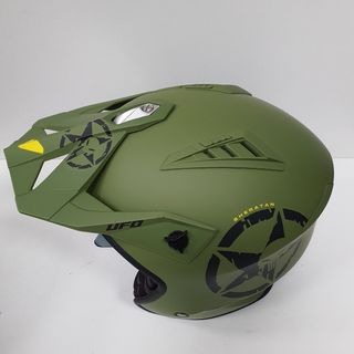 Casco Jet Ufo Sheratan Verde OD