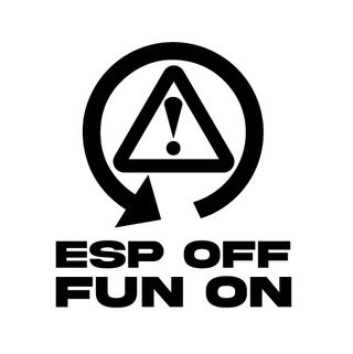 Pegatina Vinilo ESP OFF FUN ON Drift