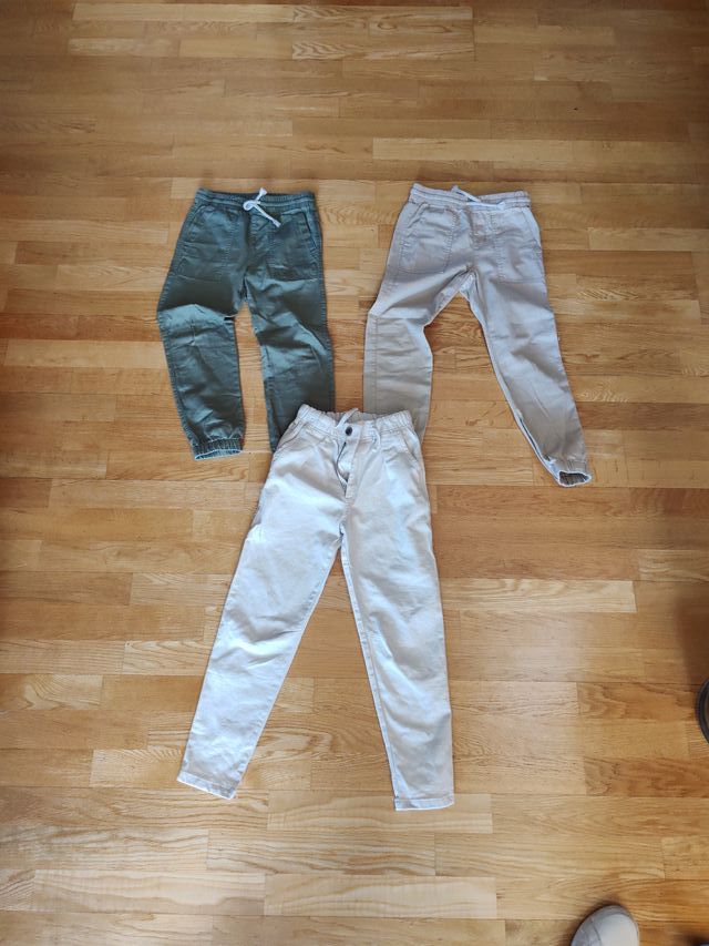 Pack 3  Pantalones Jogger H&M Talla 6-7 y Zara