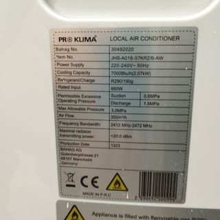 Aire Acondicionado Proklima  Wifi 7000btu