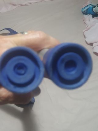 Muletas de aluminio azules casi nuevas