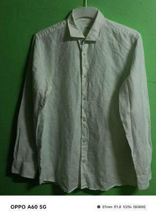 2 Camisas blancas de lino algodón masculino 