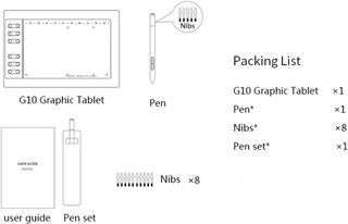 Tablet Grafica de escritura 10moons G10