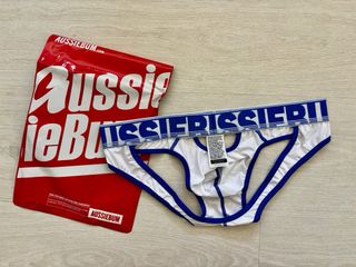 Suspensorio AussieBum Blanco y Azul