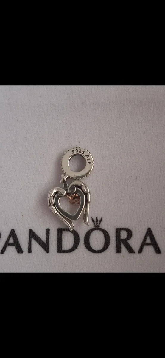 Pandora Charm Corazón Alas Ángel
