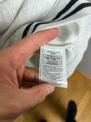 Carhartt Grey & Burdeos Hoodie Retro Vintage Colle