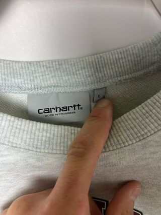 Carhartt Grey & Burdeos Hoodie Retro Vintage Colle
