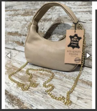 Bolso de mano mini clutch de piel auténtica