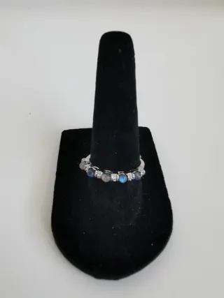 Anillo Labradorita Natural Ajustable