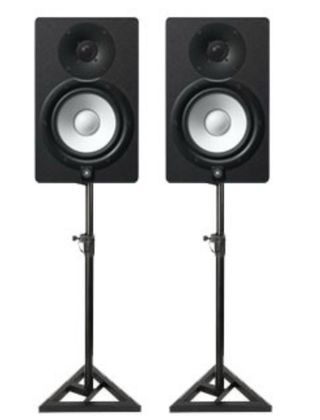 Yamaha HS7 + 12” bass box (soportes y accesorios)