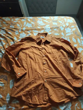 Camisa de vestir naranja Talla L/XL