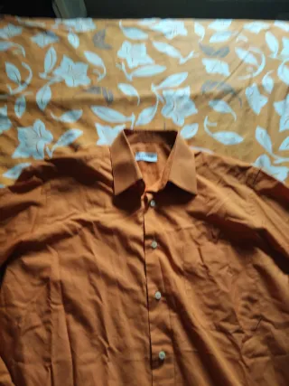 Camisa de vestir naranja Talla L/XL