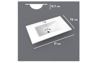 Lavabo de encastrar 80x45 cm