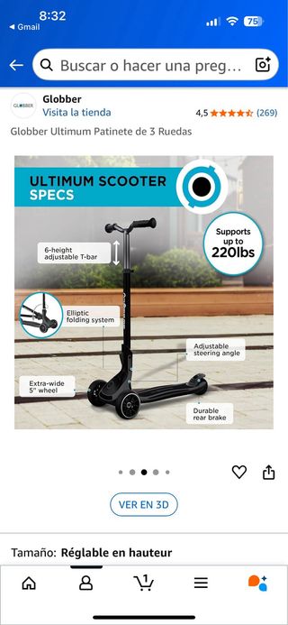 Patinete 3 Ruedas Globber Ultimum