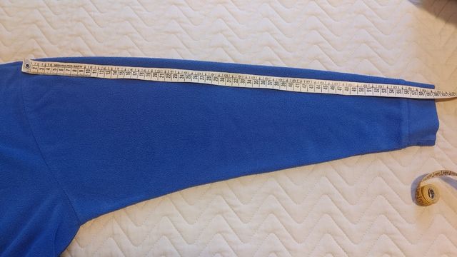 Felpa micropile blu collo alto zip